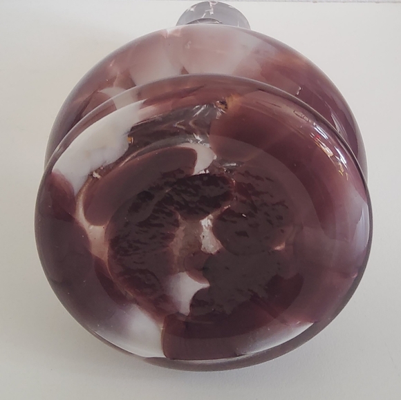 Vintage Czech Bud Splatter Glass Vase - Picture 5 of 5